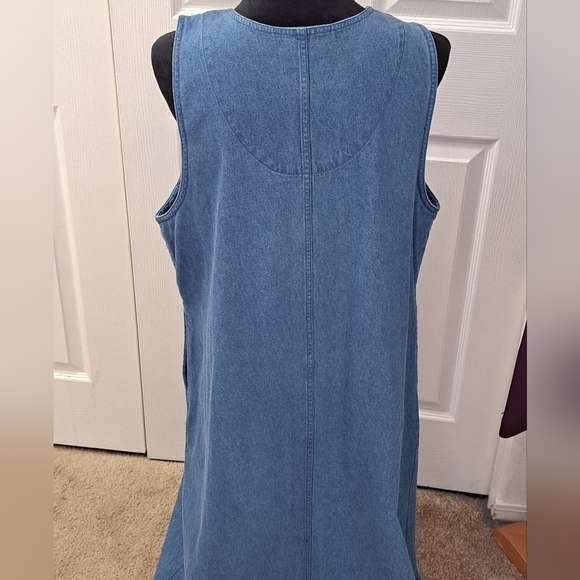 Vintage Blue J. Denim Midi Dress   Size L - Picture 6 of 12